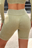 Ribbed Wide Waistband Sports Shorts