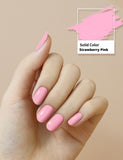 No.12: Strawberry Pink Solid Nail Strip