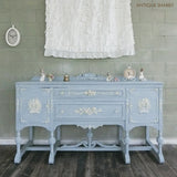 Vintage Shabby Powder Blue Buffet Cabinet